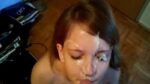 Little Whore Gets Her Lovely Face Covered In Sperm