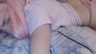 Pink Haired Girl Gets Her Ass Spanked And Fingered