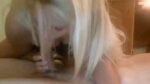 Blonde Girlfriend Giving Blowjob As Gift