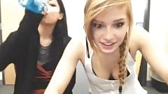 Two hot lesbian girls masturbate in classroom