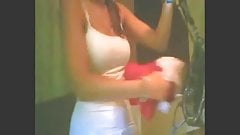 Euro coed caught changing clothes