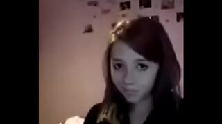 Thick schoolgirl rubs her little cunt